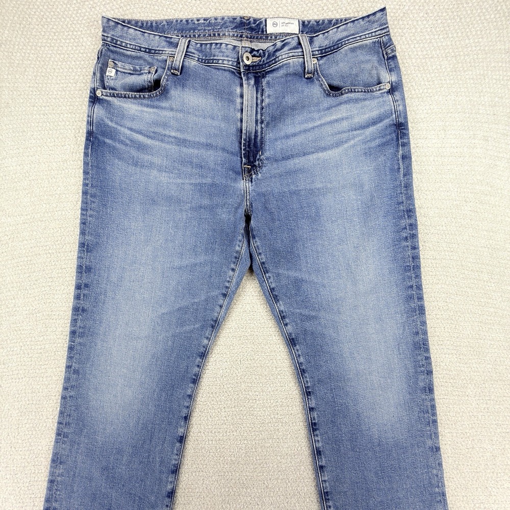 AG Adriano Goldschmied Everett Jeans Mens 36x34 Slim Straight Japanese Fabric